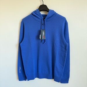 $298 RLX Ralph Lauren Men’s Small 100% Cashmere Golf Hoodie Pullover Sweater